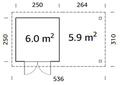 Friggebod Lars 11,9 m² 250 x 290 cm Palmako